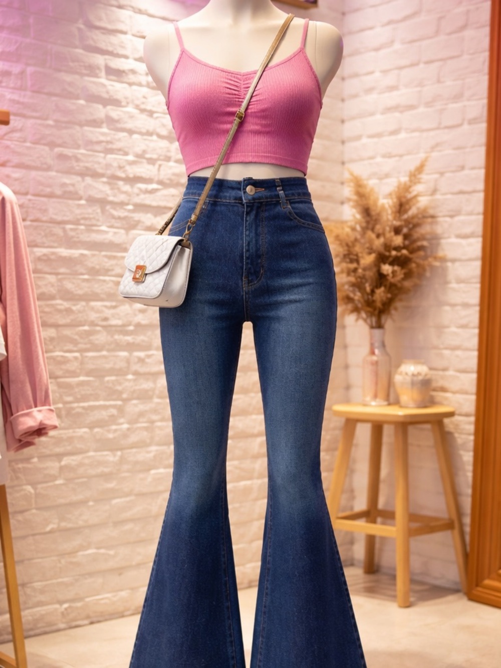 We The Free Bell Bottom Flare Jeans Dark Wash Retro Boho Festival Denim